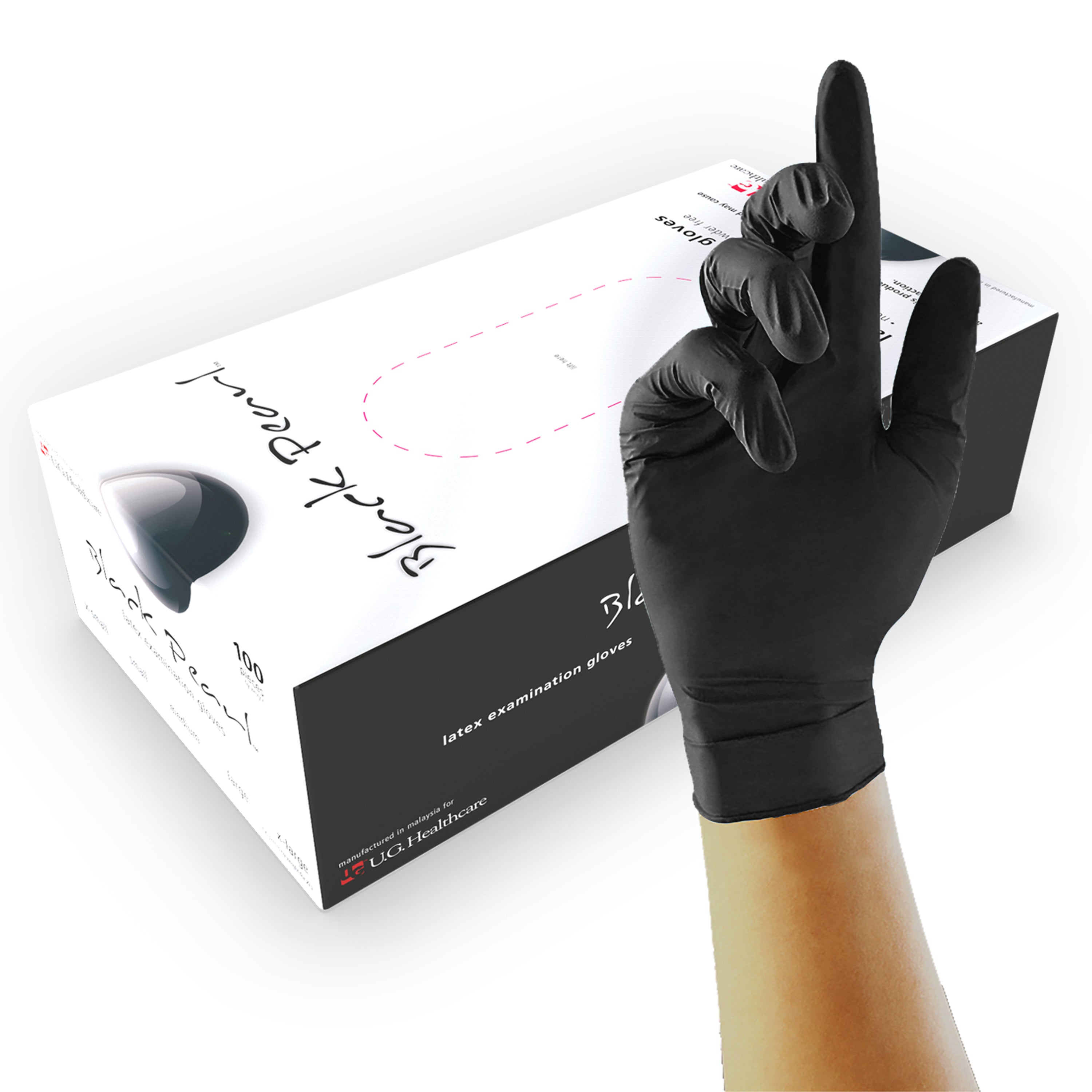 black pearl handschuhe Unigloves Black Pearl Latex