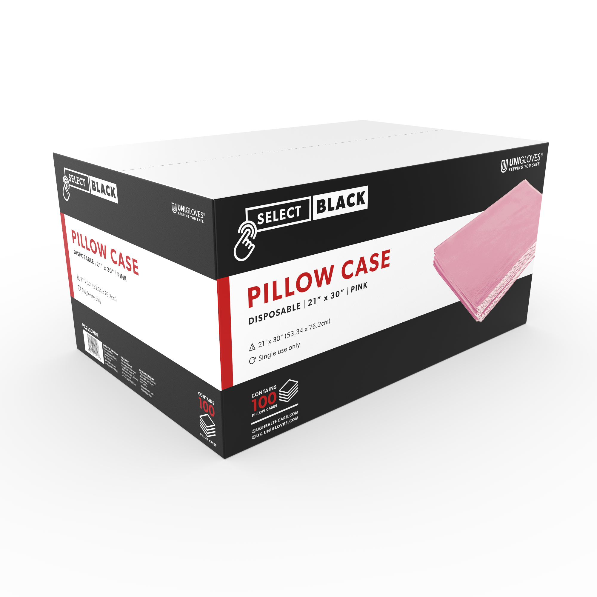 Select Black Pillow Case - Pink