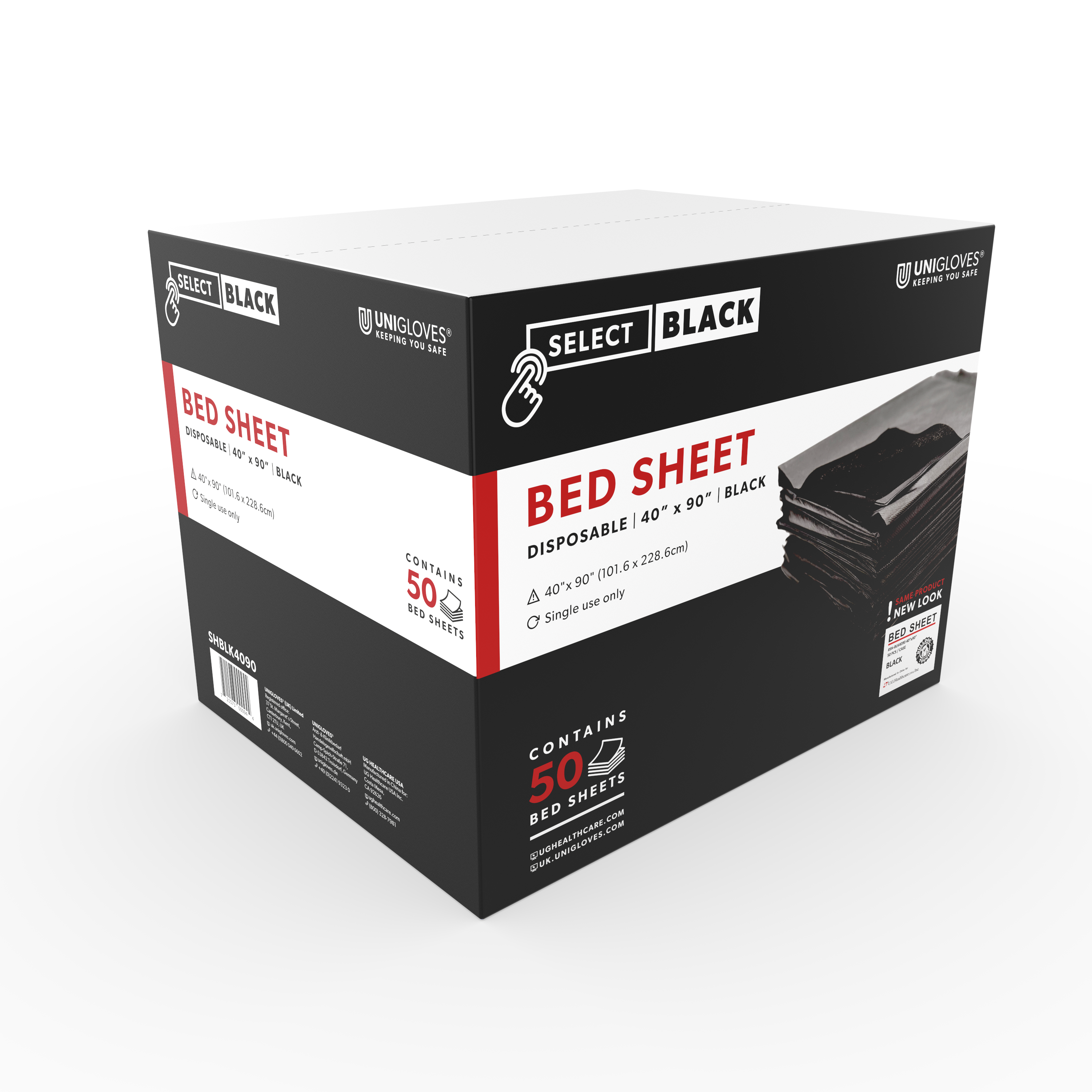Select Black Bed Sheets - Black
