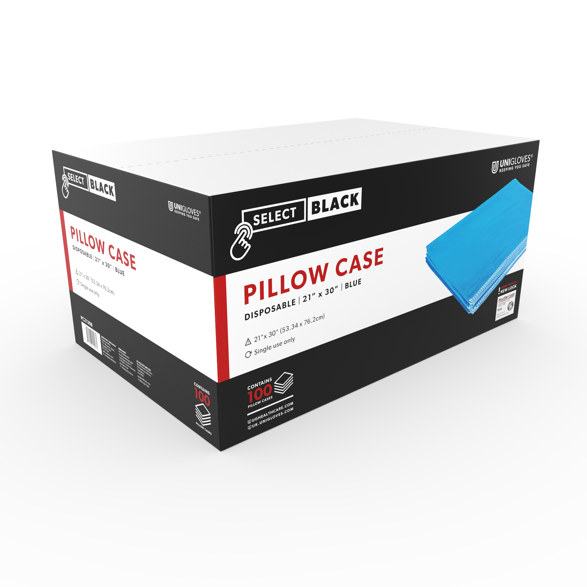 Select Black Pillow Case - Blue